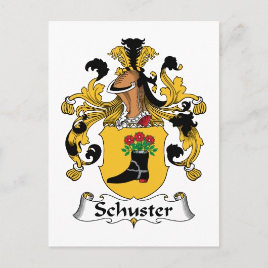 Schuster Family Crest Briefkaart (Voorkant)