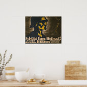 Schütz eure Heimat ! Poster du recrutement WW1 (Cuisine)