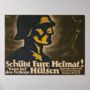Schütz eure Heimat ! Poster du recrutement WW1