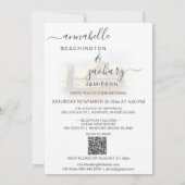 *~* Schuur Amerikaanse vlag QR RSVP AR19 bruiloft  Kaart (Achterkant)