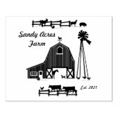 schuur boerderij koeien Wood Art Stamp Rubberstempel (Afrduk)