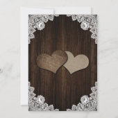 Schuur bruiloft Rustiek Hout String Lights Bloemen Save The Date (Achterkant)