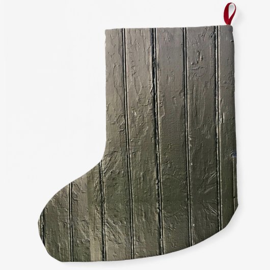 Schuur deur Vrolijk Kerstmis Holly Rustic Black Grote Kerstsok (Achterkant)