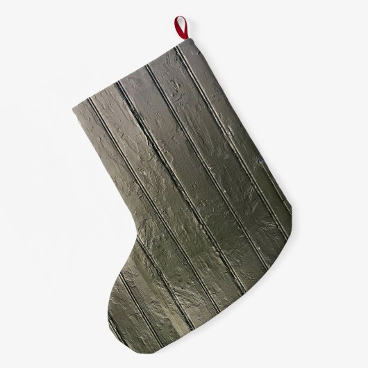 Schuur deur Vrolijk Kerstmis Holly Rustic Black Grote Kerstsok (Achterkant (Hangend))