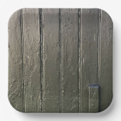 Schuur Door Rustieke Moderne Boerderij Zwart Chic Papieren Bordje (Voorkant)