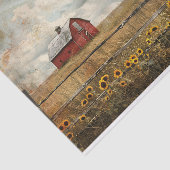  Schuur en Boomlandschap Schilderen Decoupage Tissuepapier (Detail)