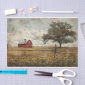  Schuur en Boomlandschap Schilderen Decoupage Tissuepapier (Craft)