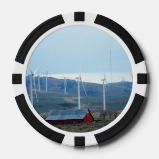Schuur en windmolens pokerchips