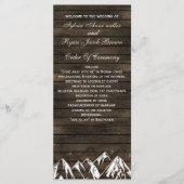 Schuur hout Camping Rustieke Bergen bruiloft progr Programma (Voorkant)