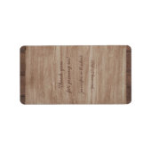Schuur hout en berk land bruiloft lippenbalsem lab etiket (Voorkant)