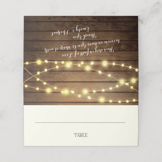 Schuur Hout en String Lights (Buitenkant ongevouwen)