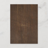 Schuur Hout En String Lights Bruiloft Informatie Informatiekaartje (Achterkant)