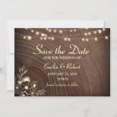 Schuur hout rustieke bruiloft save the date (Voorkant)