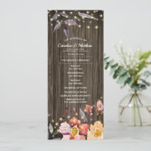 Schuur Houten Herfst Bloemen Trouwprogramma Programma (Staand voorkant)