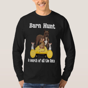 Schuur Hunt op zoek naar ratten met Personeel Bull T-shirt