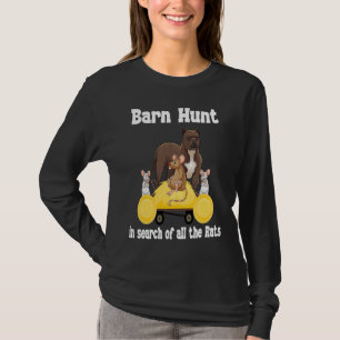 Schuur Hunt op zoek naar ratten met Personeel Bull T-shirt
