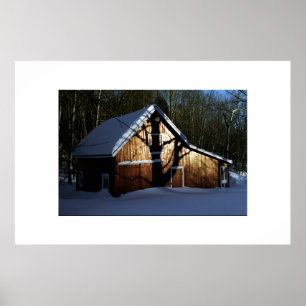 schuur met schaduw poster