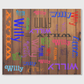 Schuur Naam Collage 🎁 Verbazingwekkende Word Clou Cadeaupapier (Vlak)