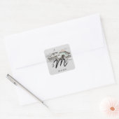 Schuur schets land Monogram Sticker (Envelop)