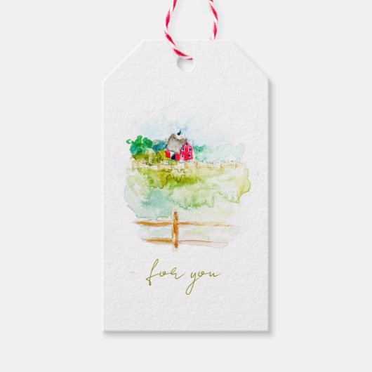 Schuur Tag Cadeaulabel (Voorkant)
