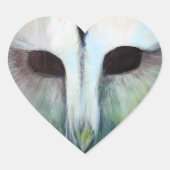 Schuur Uil Art Hart Sticker (Voorkant)