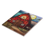 schuur van kunstglas tegeltje (Zijkant)