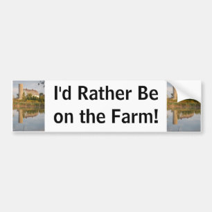 Schuur Weerspiegeld in het Water Bumpersticker