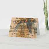 Schuur zwaluwen , Verjaardag Kaart (Voorkant)