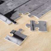 Schuurdeur in zwart-wit legpuzzel (Zijkant)
