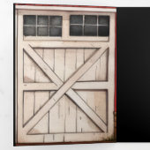 Schuurdeur rustiek land Kerstmis Drieluik Uitnodiging (Binnenzijde eerst)