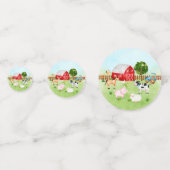 Schuurdieren Baby shower Confetti (Achterkanten)