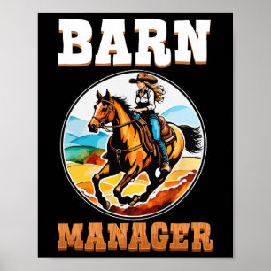Schuurmanager I Paardensport Pony Paard Fan Poster