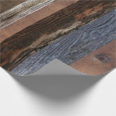 Schuurplank Geregenereerd hout Rustiek hout Cadeaupapier (Hoek)