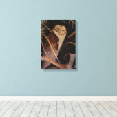 Schuuruil in pastel dierenschildering canvas afdruk (Insitu (Houten vloer))