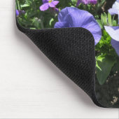 Schuwe Paarse Pansies Muismat (Hoek)