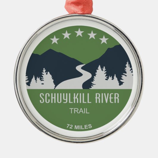 Schuylkill River Trail Metalen Ornament (Voorkant)