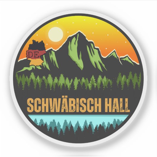 Schwäbisch Hall, Baden-Württemberg Duitsland Sticker (Voorkant)