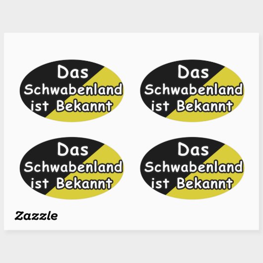 Schwaebisch Are Known Sticker (Feuille)