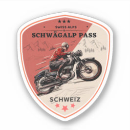 Schwägalp Pass Zwitsers-Alpen motortour Sticker