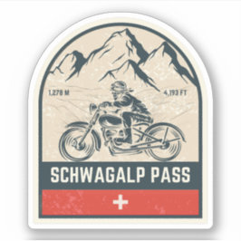Schwägalp Pass Zwitsers-Alpen motortour Sticker