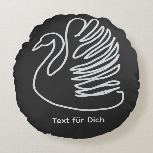 schwan rond kussen (Voorkant)