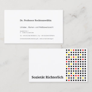 Schwarz Rot Gold Visitekaartje