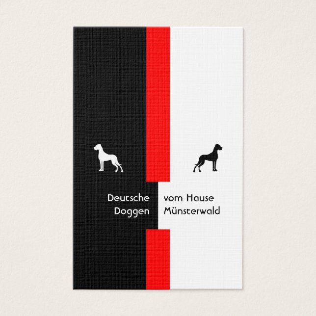 Schwarz rouge avec Dogue (Devant)