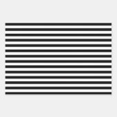 Schwarz & Weiß gestreiftes Geschenkpapier Inpakpapier Vel (Voorkant 3)
