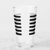 Schwarz & Weiß gestreiftes Glas (Links)