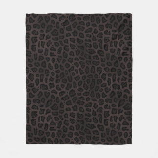 Schwarze Jaguar Flecken Druck Fleece Deken
