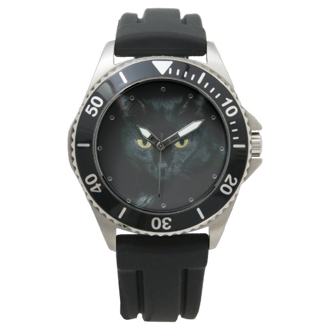 schwarze Katze Horloge (Voorkant)