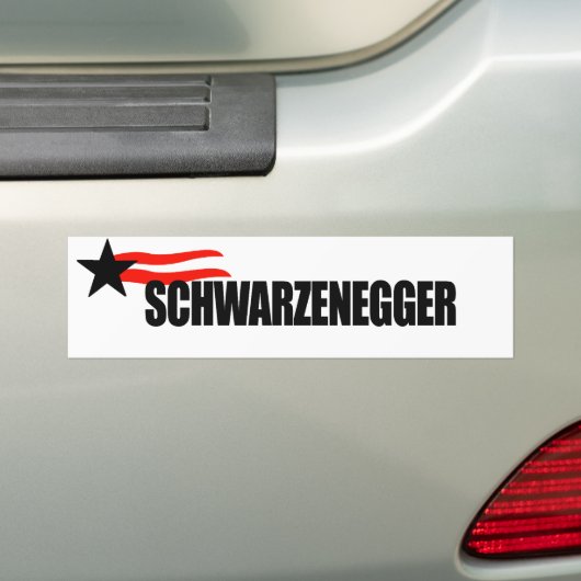 Schwarzenegger Bumpersticker (Op auto)