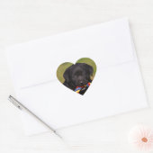 schwarzer Hund Labrador Retriever Welpe Sticker (Envelop)