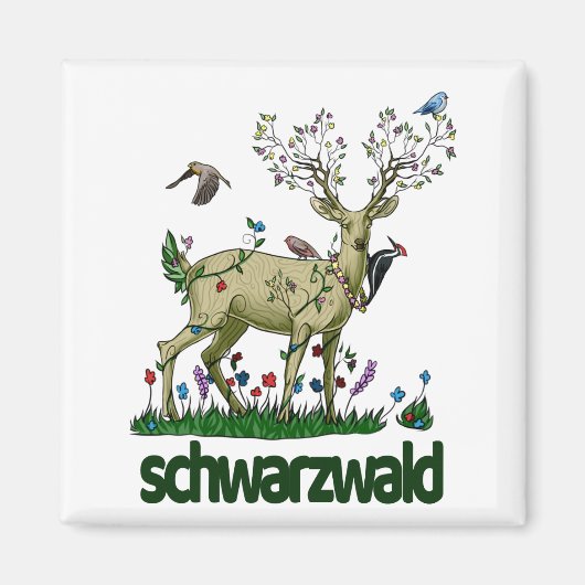 schwarzwald - Zwart bos Magneet (Voorkant)
